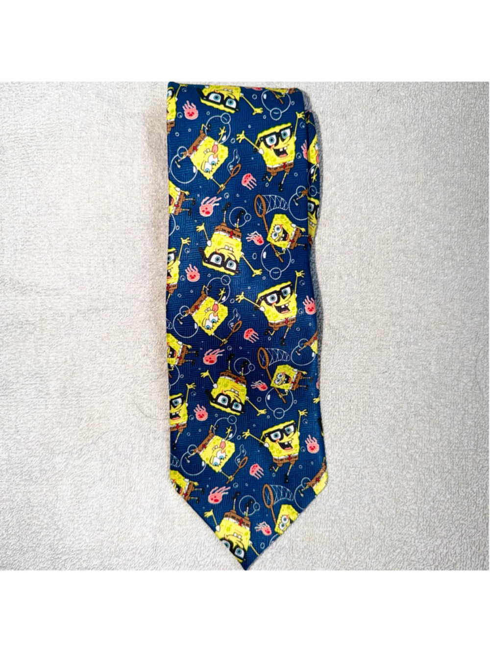 Vintage Men’s 2002 Nickelodeon SpongeBob SquarePants Jellyfish Necktie Y2K